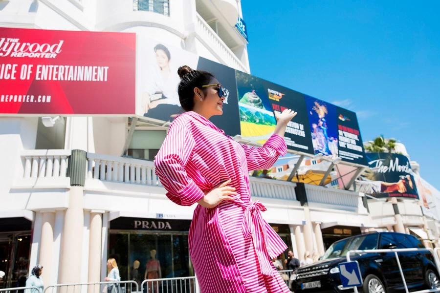 Ly Nha Ky with images of Vietnam tourism on Cannes Avenue 2017 2
